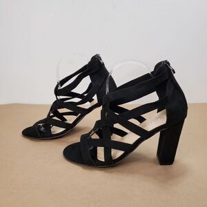 Yasirun Black Crisscross Strappy Pump